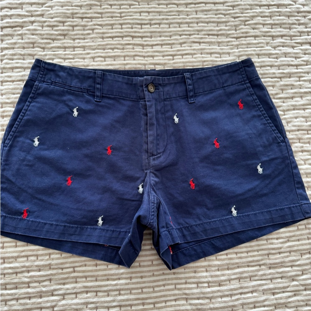 Polo Ralph Lauren shorts with ponies in red and white